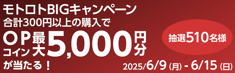 【TOP（複）】CP_【総額100,000円分が当たる】モトロトBIGキャンペーン_250615